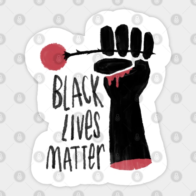 We all bleed the same color | Black lives Matter Sticker by Chewbarber